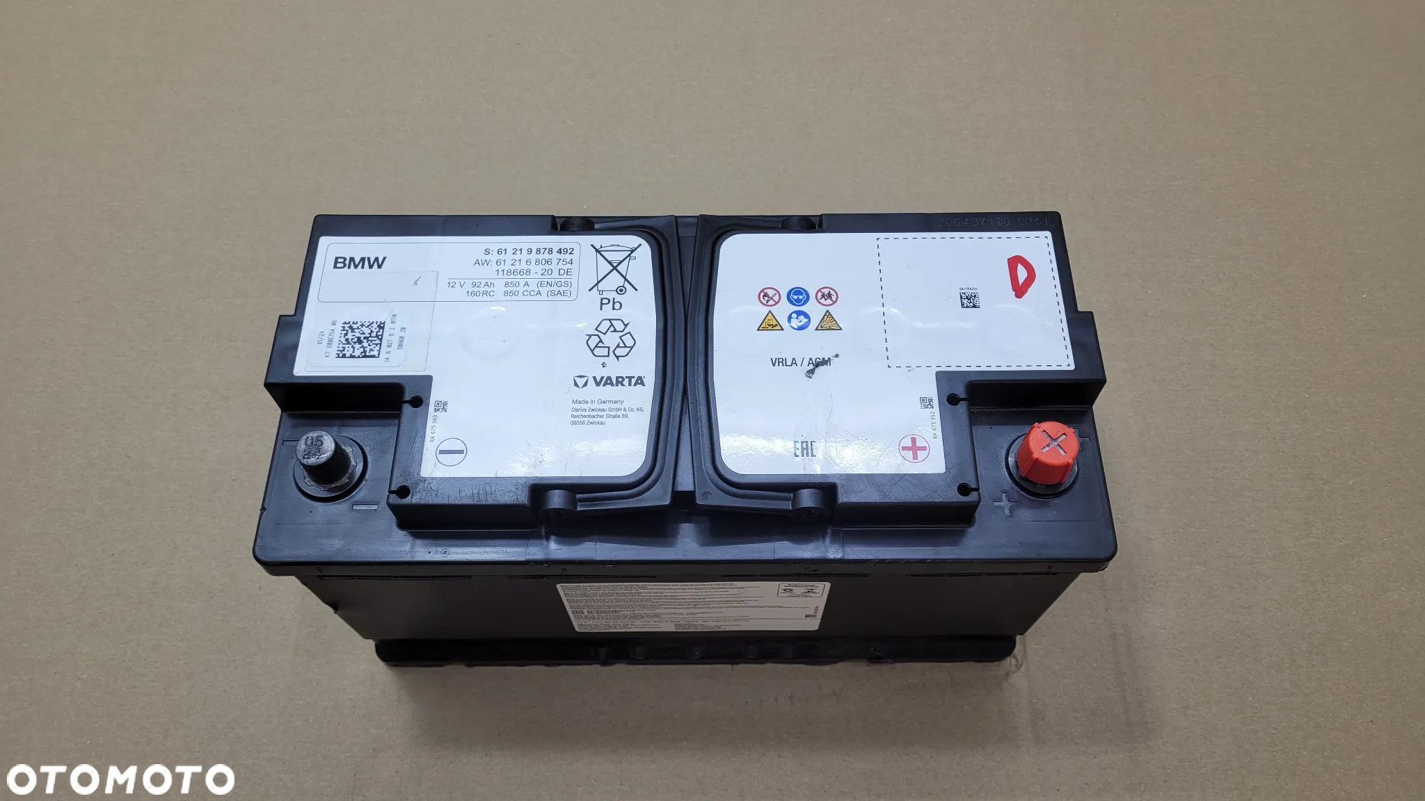 AKUMULATOR 2024 BMW 92Ah 850A VRLA/AGM 61219381776 61219381778 - 5