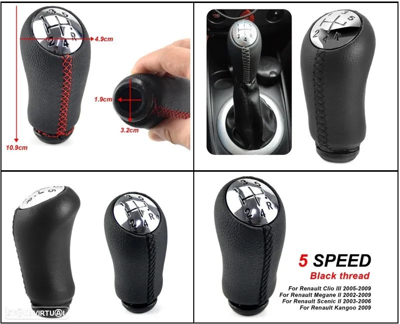 Manete Moca caixa velocidades Renault Opel Nissan Dacia - 5