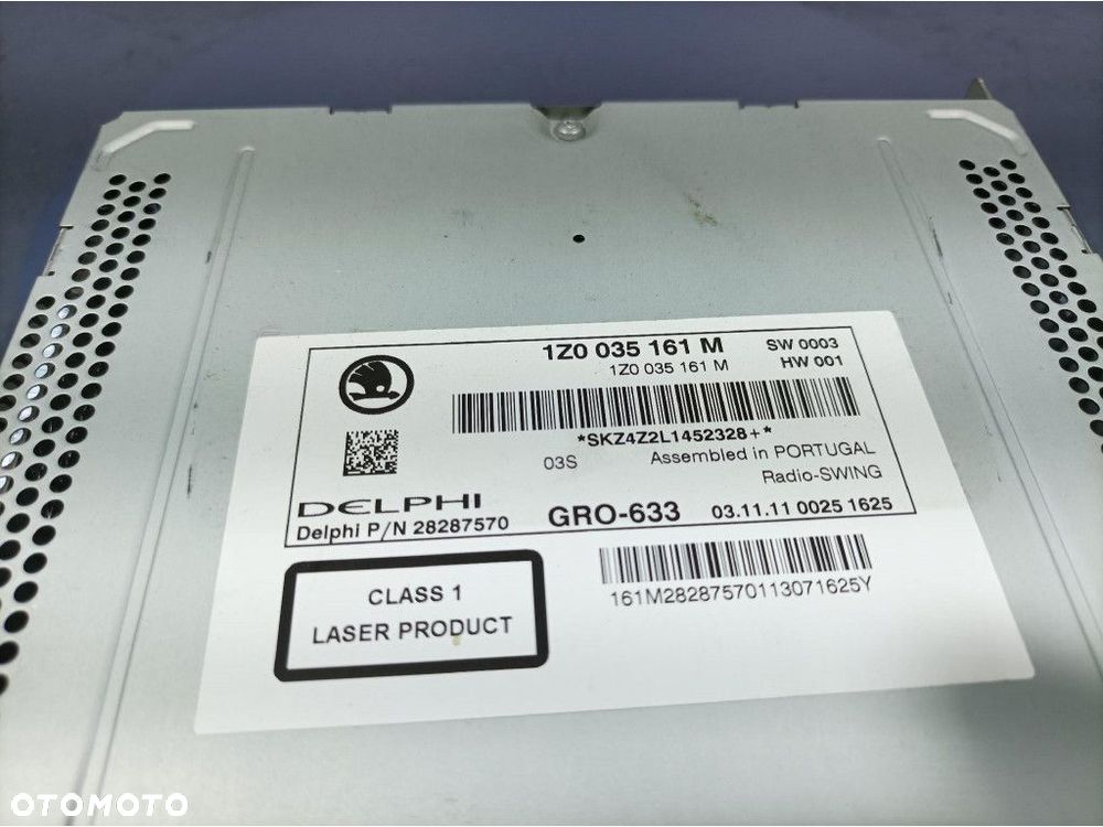 SKODA OCTAVIA II LIFT RADIO RADIOODTWARZACZ 1Z0035161M - 5