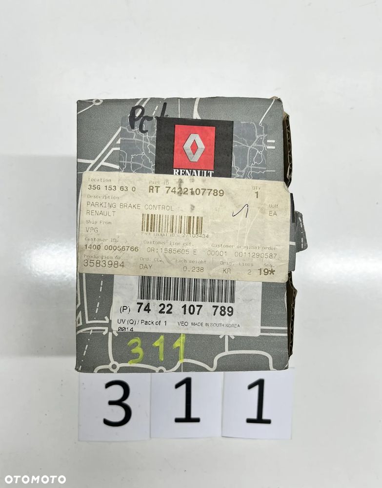 Przycisk, włącznik, przełącznik, hamulec ręczny, postojowy Renault Range T - 4