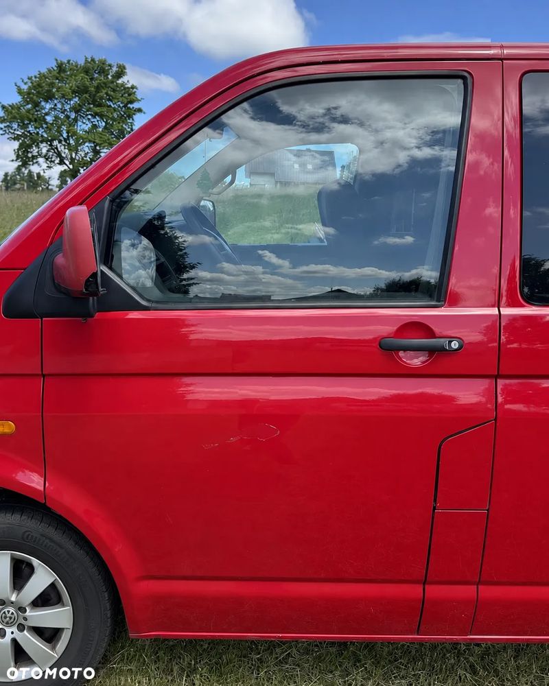 CZĘŚCI DRZWI LEWE PRZEDNIE PRZÓD LY3D CZERWONE VW T5 LIFT T6 CARAVELLE DOKA MULTIVAN TRANSPORTER - 1