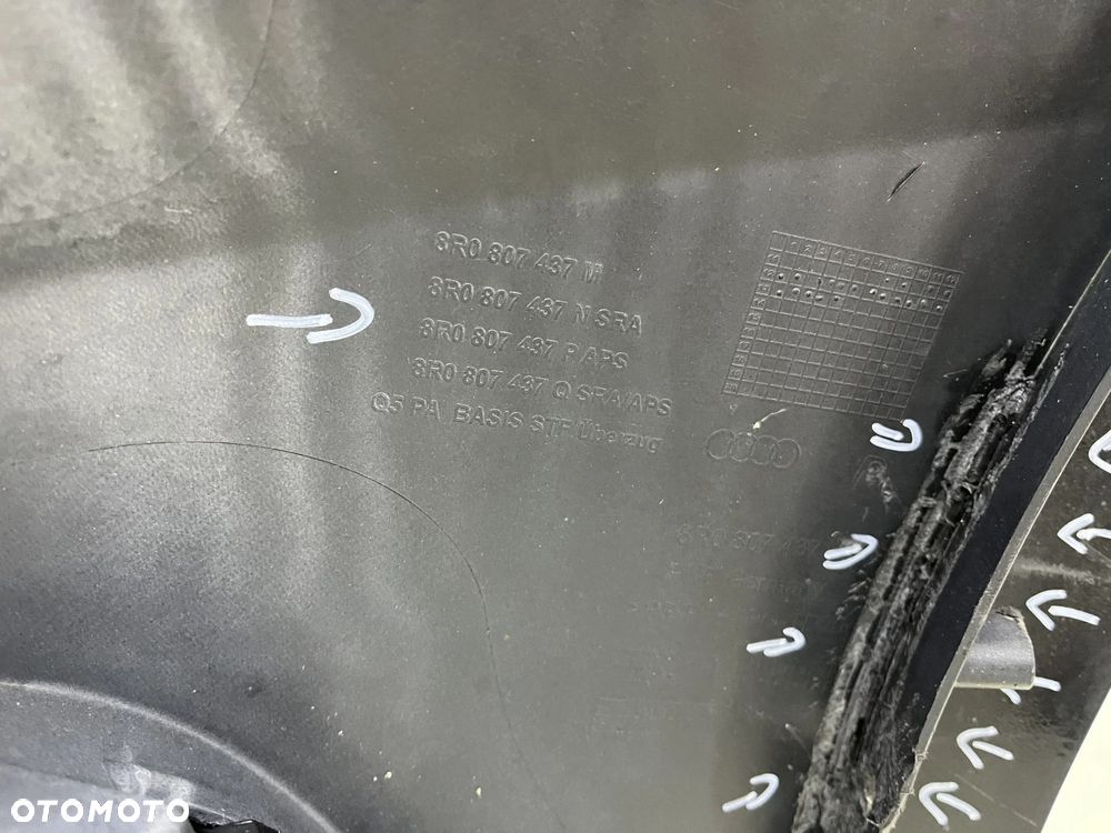 Zderzak przedni Audi Q5 1 I 8R 12-16r. Lift przód 4XPDC spryski 8R0807437M - 21