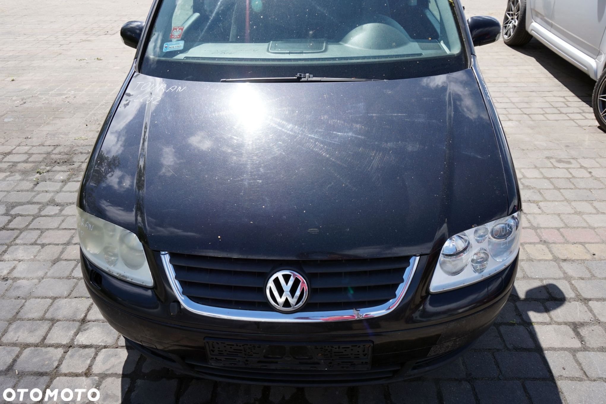 MASKA ZDERZAK BŁOTNIKI LAMPY TOURAN I 1T LC9Z XENON SPRYSKI VOLKSWAGEN 2003-2006 CZARNY PRZÓD KOMPLETNY - 2