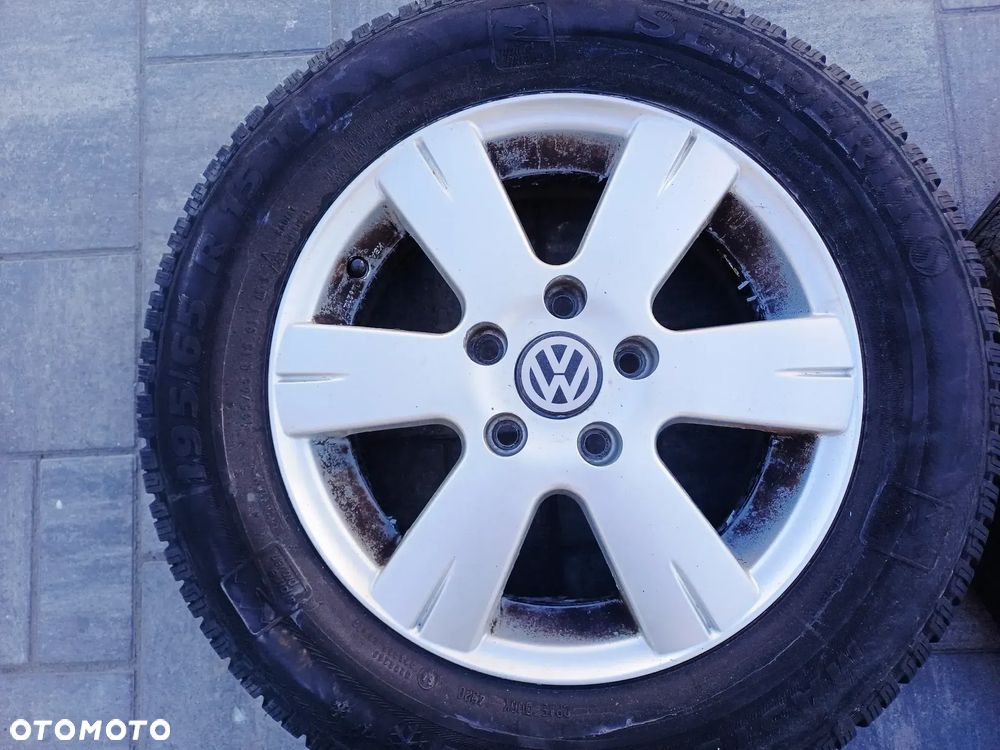 FELGI Z OPONAMI KOŁA ALUMINIOWE VW GOLF V R15 5X112 ET48 57,1 mm OPONY NEXEN R15 195/65 WIELOSEZON NR11 - 4