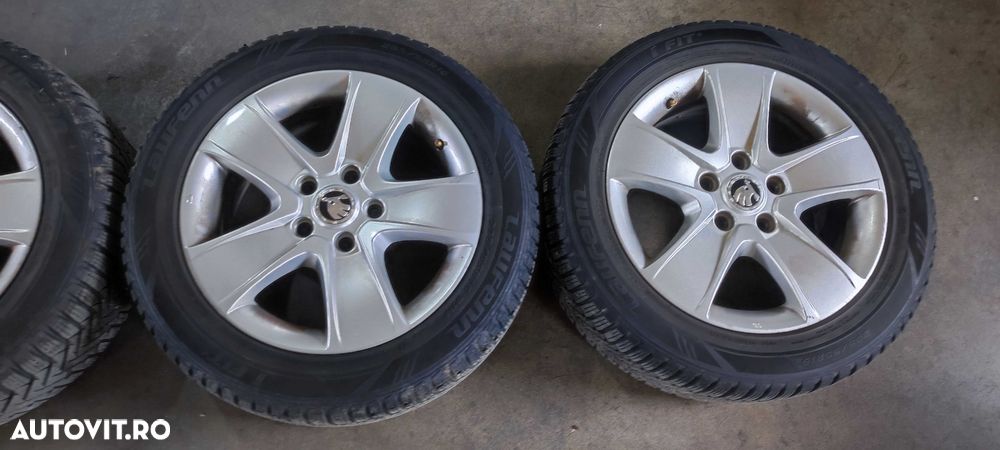 Set jante aliaj pe 16 volkswagen vw golf 6 hatchback an 2010 cu anvelope de iarna DOT 2021 - 5