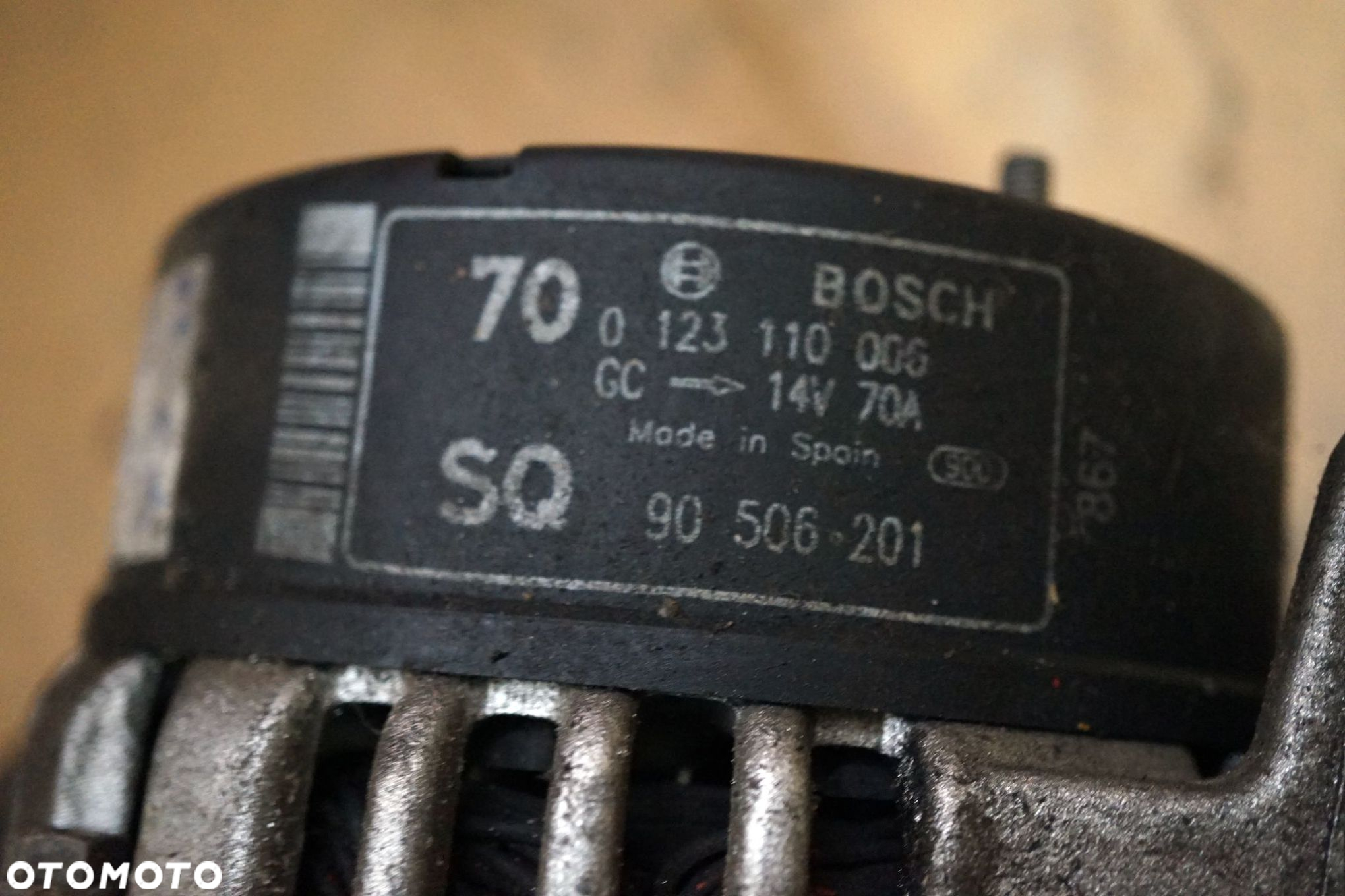 ALTERNATOR VECTRA B 2.0 DI 90506201 70A 0123110006 OPEL 1995-1999 - 6