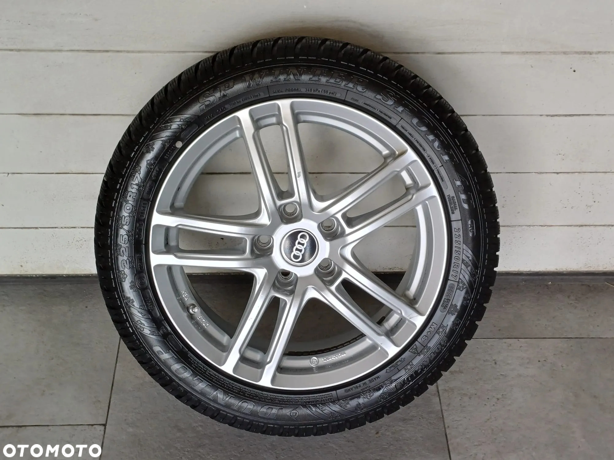 NR 623 Koła Zimowe Alufelgi AUDI A4 225/50/17 Dunlop ok. 6-7mmp ok. 6-7mm - 5
