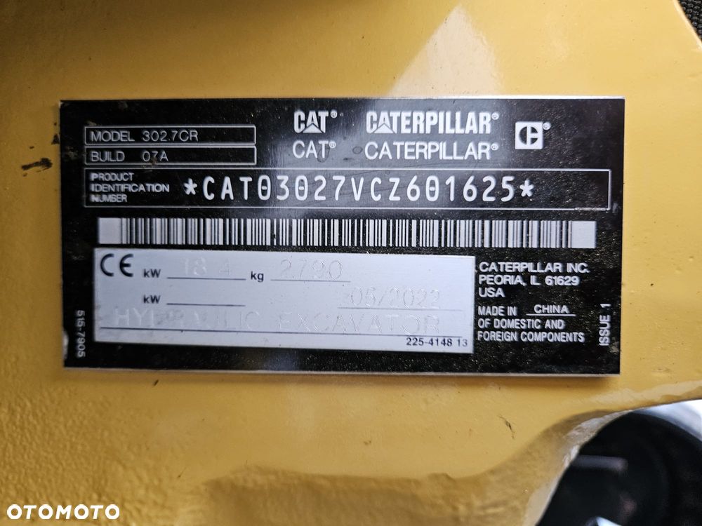Caterpillar CAT 302.7 CR | 2022 ROK | 952 mth | MINIKOPARKA 302.7CR 301 303 302 - 24