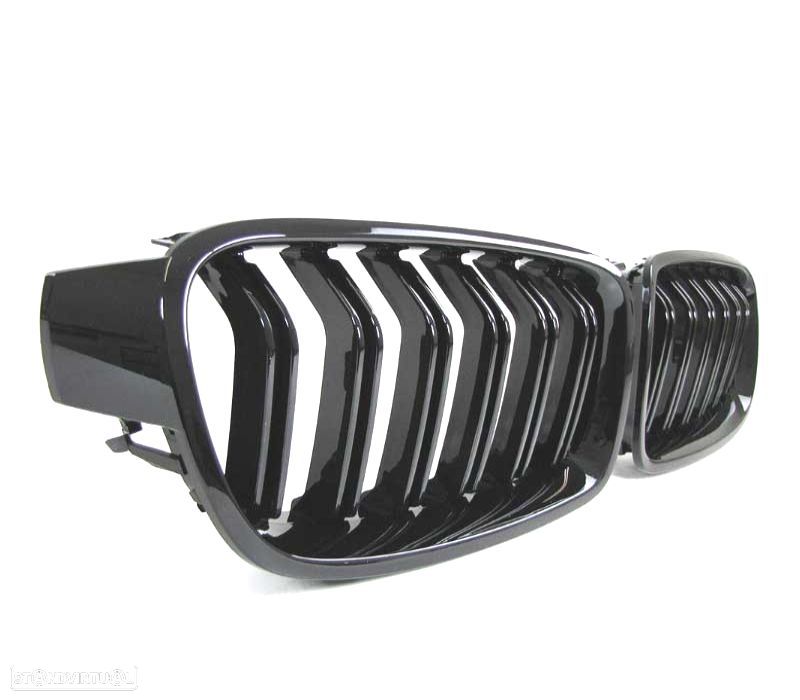 GRELHAS FRONTAIS BMW F30 F31 LOOK M3 PRETO BRILHANTE - 4
