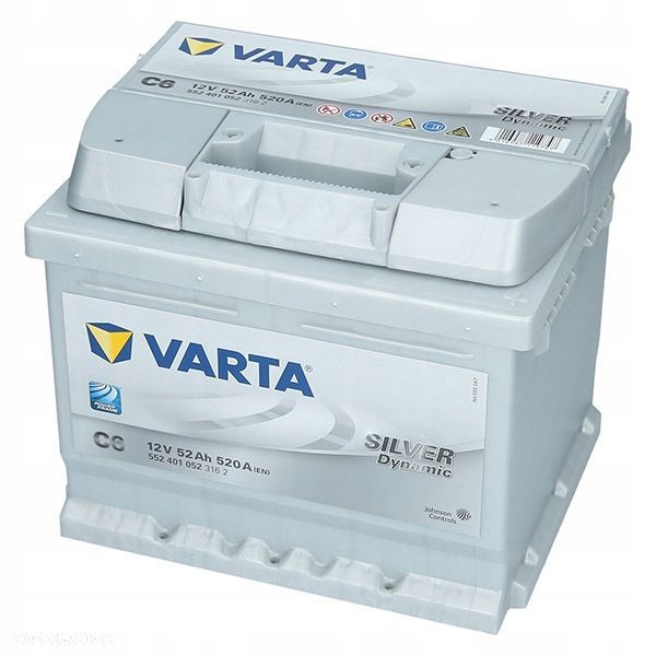 Akumulator Varta C6 12V 52Ah Silver Dynamic P - 12,3 kg - 5