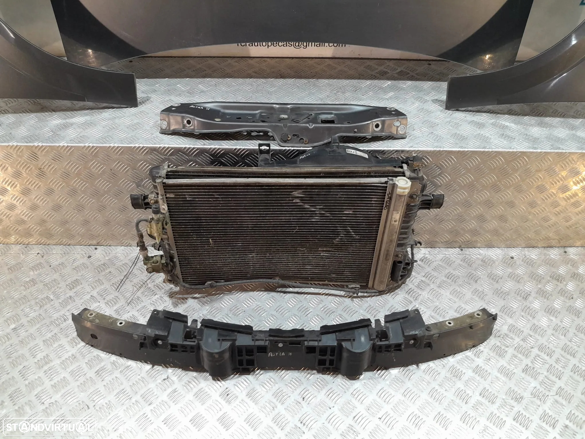 FRENTE COMPLETA OPEL ASTRA H A04 CAPOT PARACHOQUES GUARDA-LAMAS OTICAS RADIADOR VENTILADOR FRENTE FIBRA REFORÇO - 15