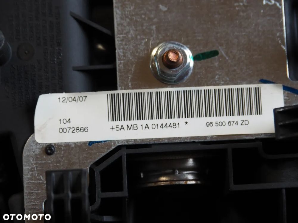 Poduszka airbag kierowcy Peugeot 207 96500674ZD - 5