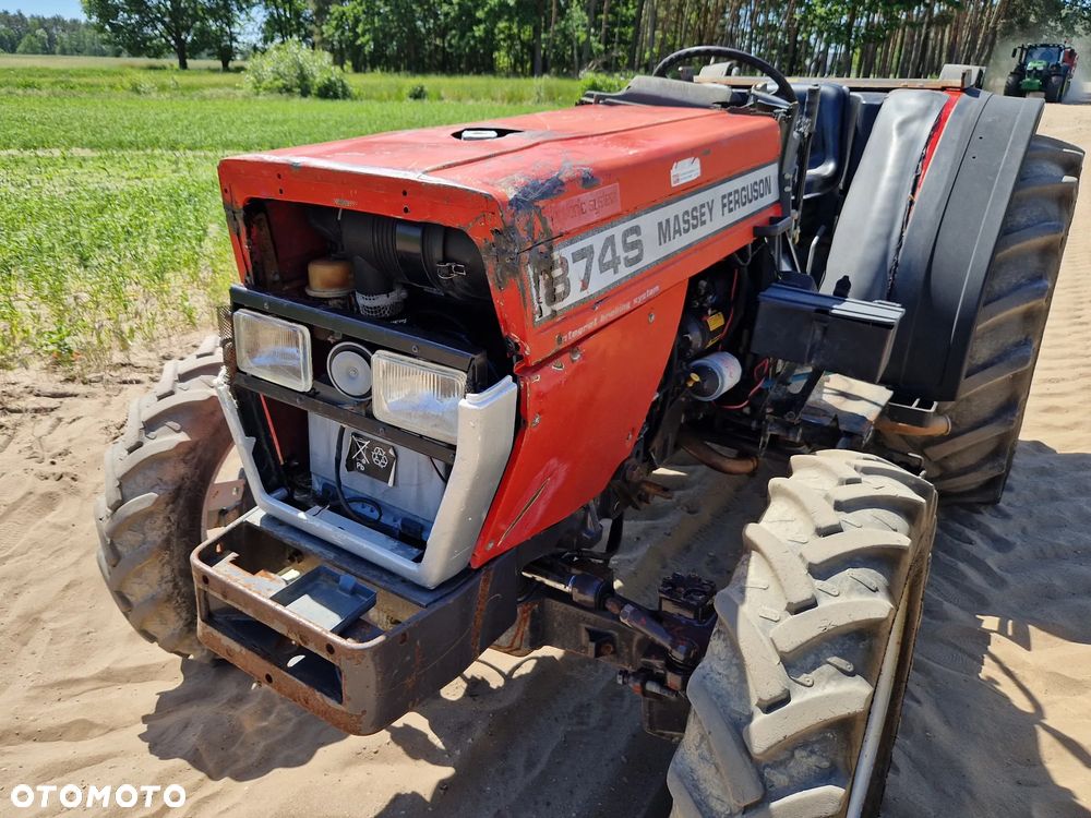 Massey Ferguson 374S 374 Bez Kabiny 70 Koni Perkins 4x4 podobny do  MF 390, Landini 7550, McCormick 745, Same Frutteto 75, Lamborghini Grand Prix 75, Deutz Agroplus 75, New Holland TN75F, Zetor 7245 - 12