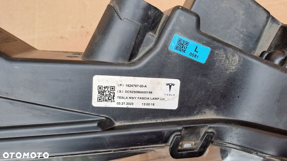 TESLA Y 3 LEWY HALOGEN PRZÓD PRZEDNI 1624797-00-A UŻYWANY - 4