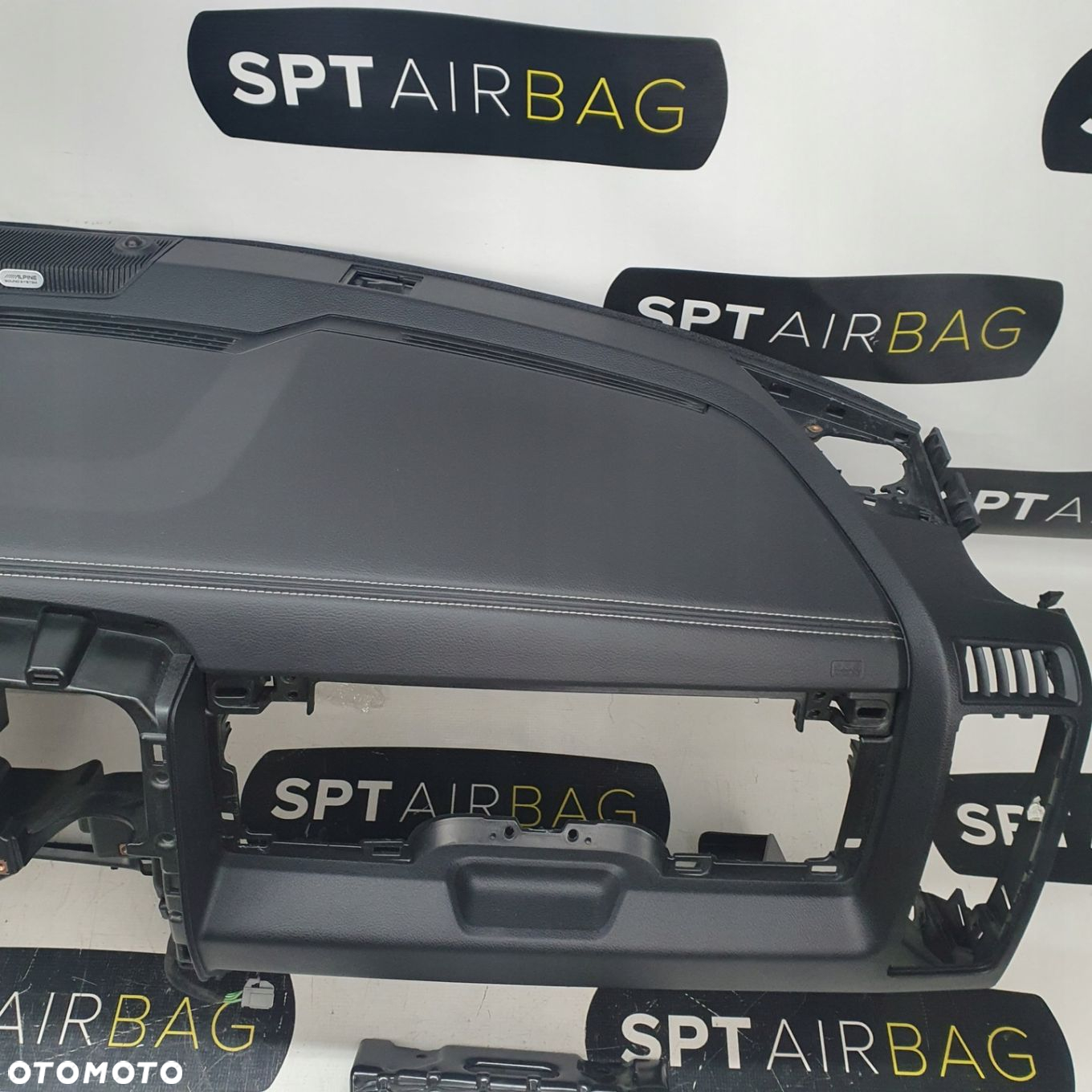 DODGE RAM IV 4 SZARA NITKA DESKA ROZDZIELCZA KONSOLA KOKPIT PULPIT PODUSZKI AIRBAG AIR BAG PASY KIT SET - 4