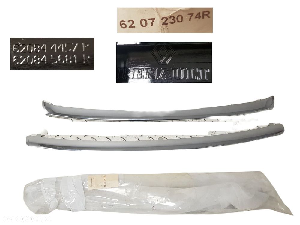 ORYGINALNA NOWA LISTWA ZDERZAKA PRZEDNIEGO CHROM RENAULT SCENIC III 3 LIFT 12-16  620720711R - 1