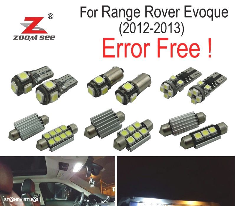 KIT COMPLETO DE 20 LÂMPADAS LED INTERIOR PARA RANGE ROVER EVOQUE 2012-2013 - 1