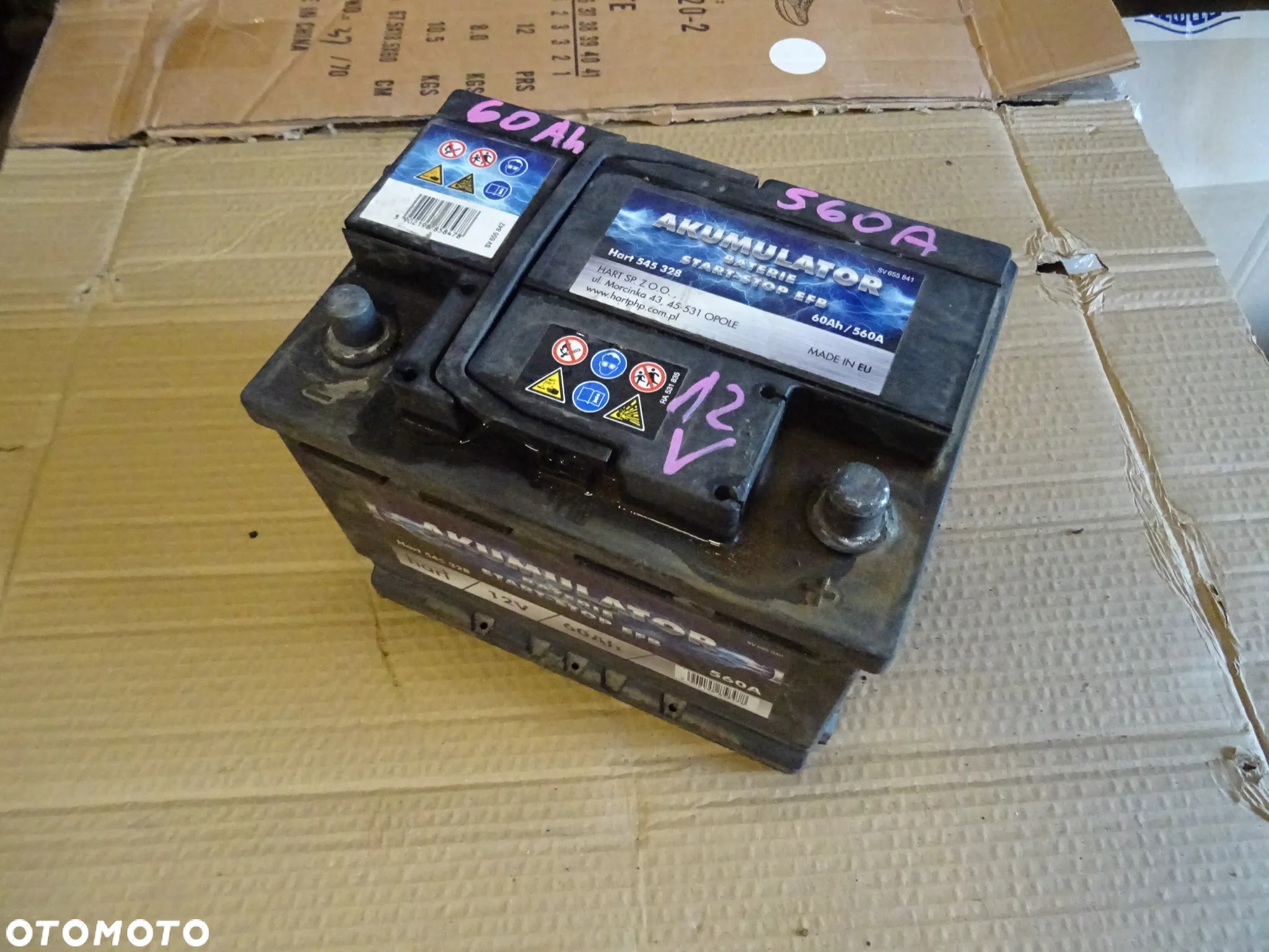 AKUMULATOR  60 Ah 560 A EN 12V - 6