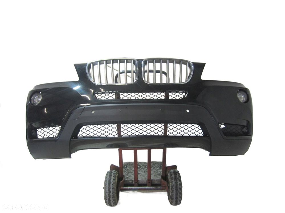 BMW X3 F25 ZDERZAK PRZEDNI PRZÓD 668 CZARNY PDC PRZED LIFT 7210451 - 1