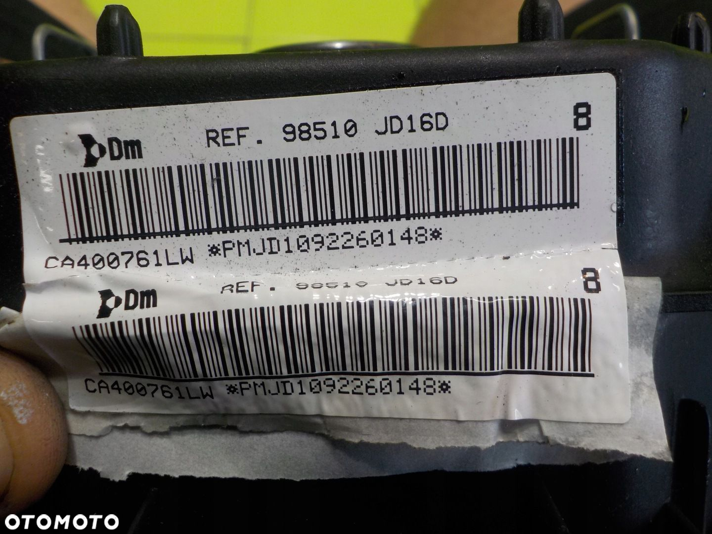 NISSAN QASHQAI J10 I 1.5 DCI 09r AIRBAG poduszka kierowcy 98510JD16D - 4