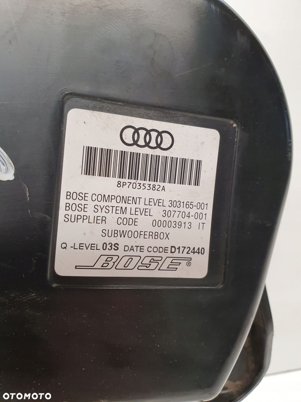 SUBWOOFER TUBA GŁOŚNIK AUDI A3 8P 8P7035382A - 4