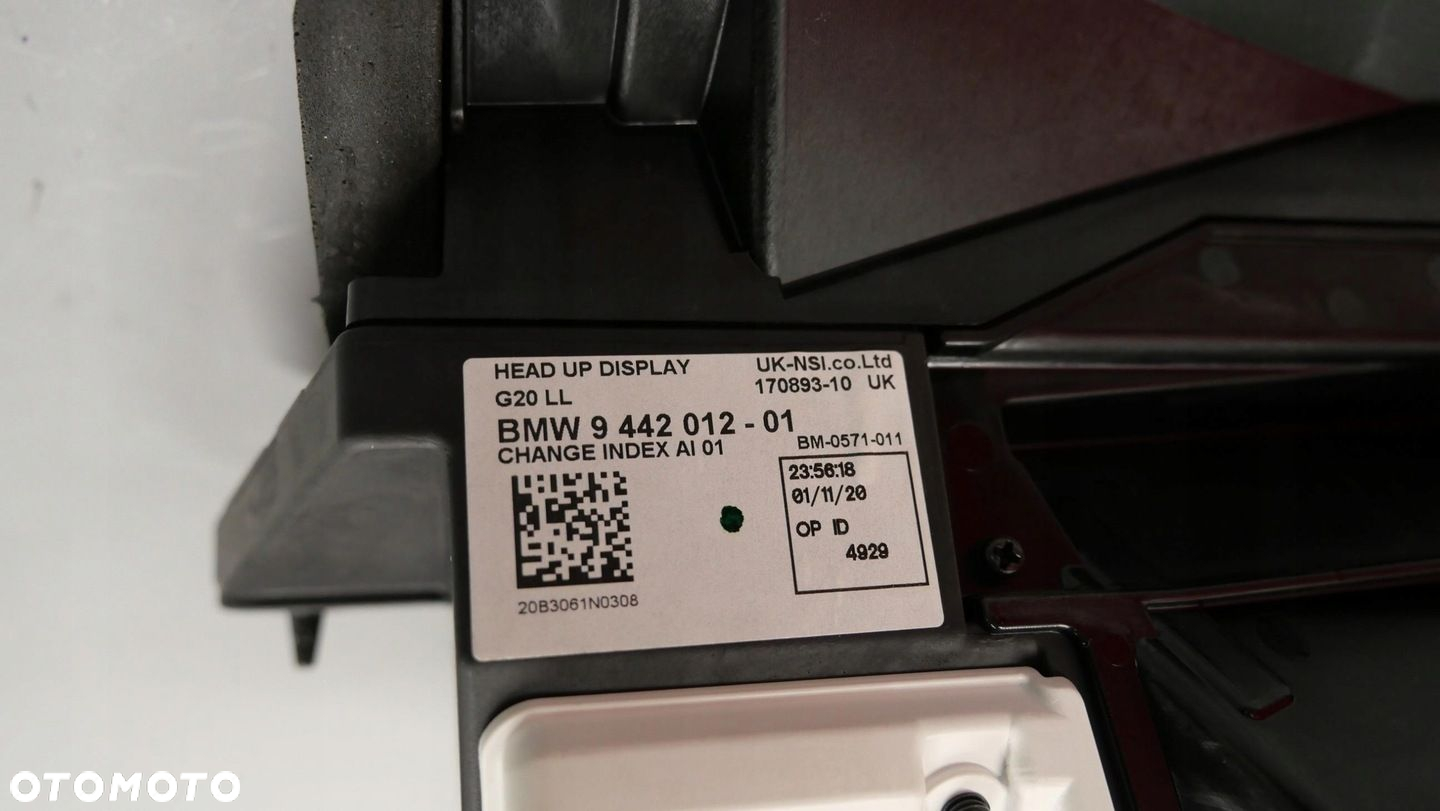 BMW G20 G21 G26 G28 G80 WYŚWIETLACZ PRZEZIERNY HEADUP HUD 9442012 - 7