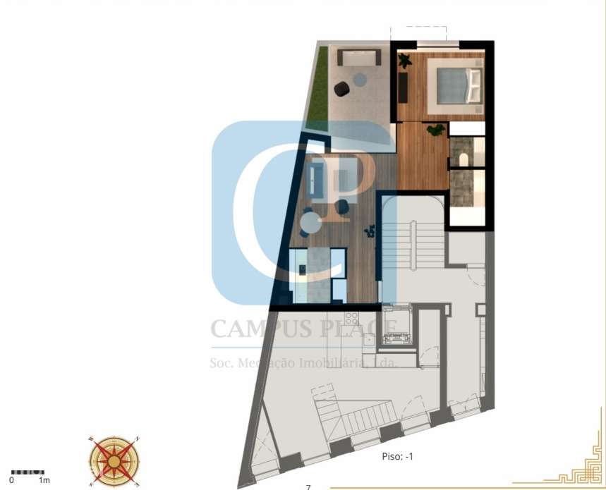 Apartamento T1 com varanda, em construção - Cedofeita - Grande imagem: 4/12
