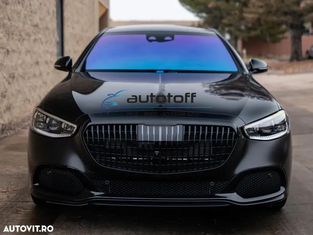Grila centrala compatibila cu Mercedes S-Class W223 (2021+) Black MBH Design - 2