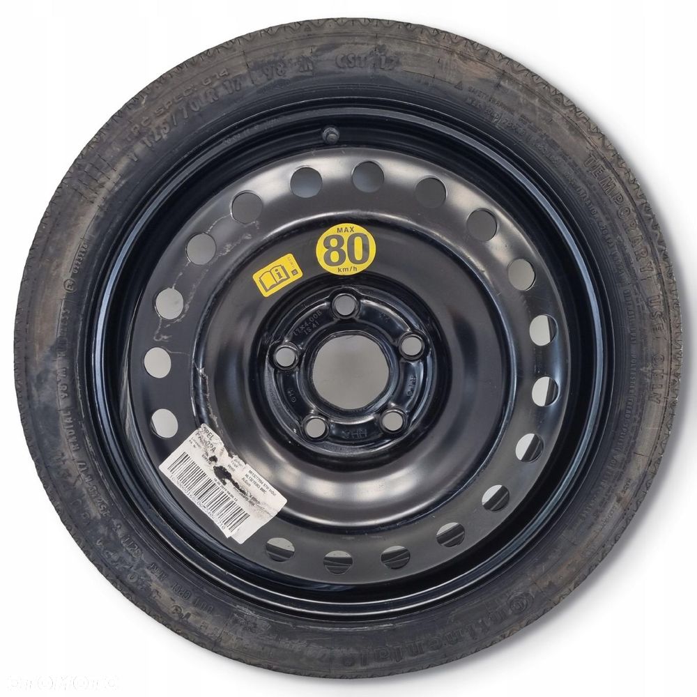 KOŁO DOJAZDOWE Opel Insignia A 125/70 R17 5x120 17X4.00B IS41 dojazdówka - 1