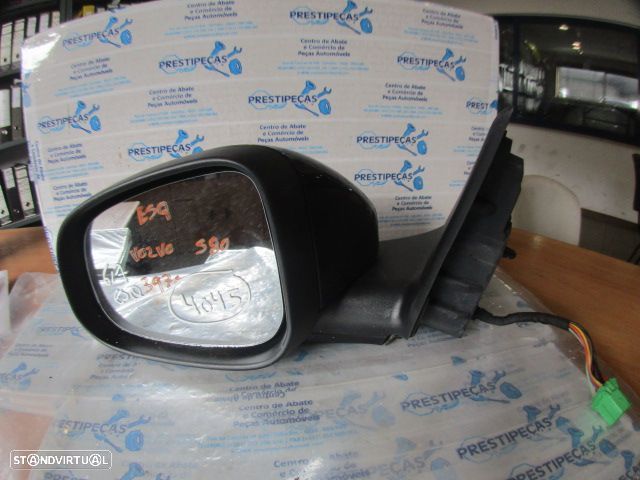 Espelho Esp4045 VOLVO S80 2007 2.4D5 185CV 4P PRETO ESQ ELETRICO COM PISCA 14 PINOS VIDRO DO PISCA RACHADO - 1
