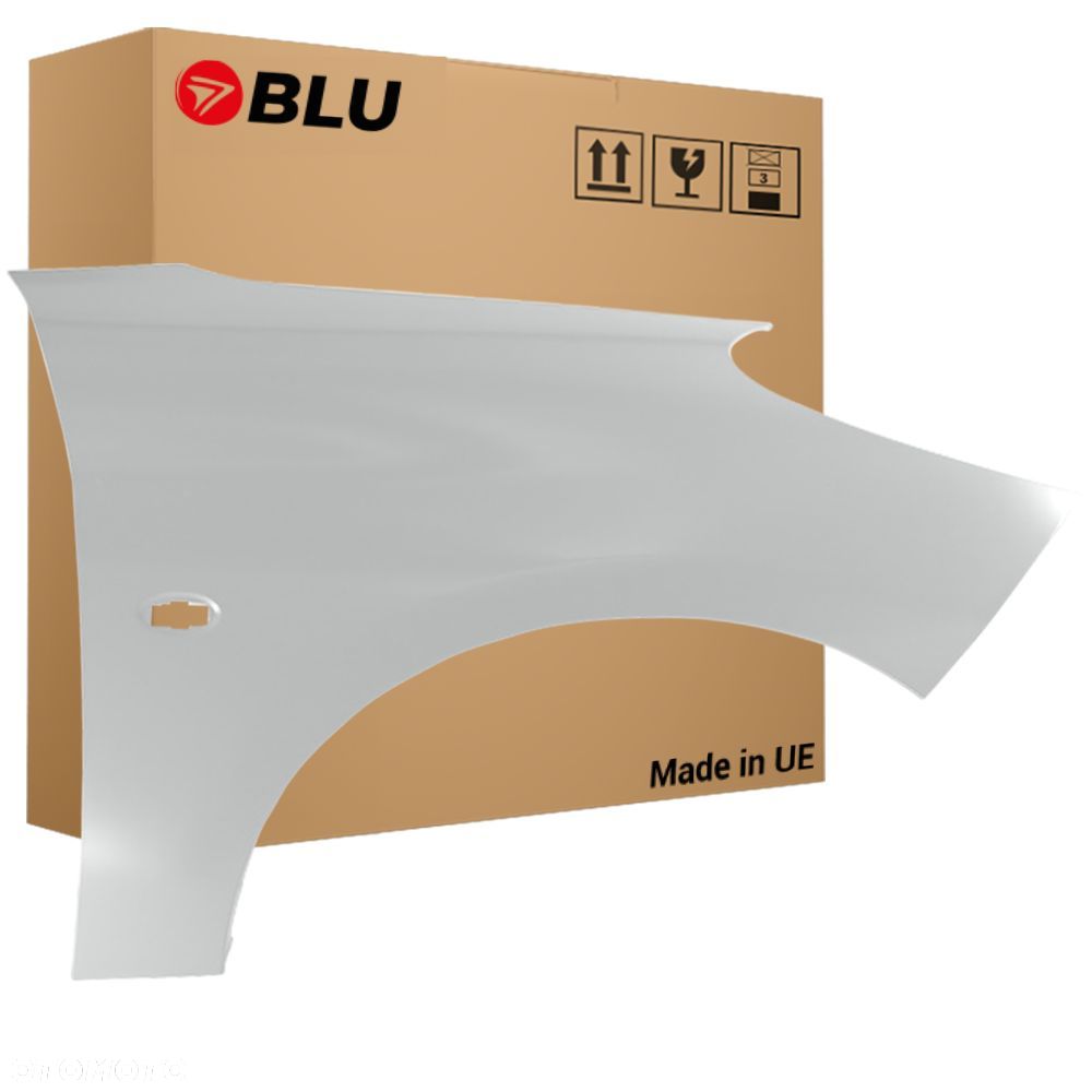 BLU Błotnik PEUGEOT 206+ PLUS EZR prawy szary 2007-2014 przód Grau Aluminium - 1