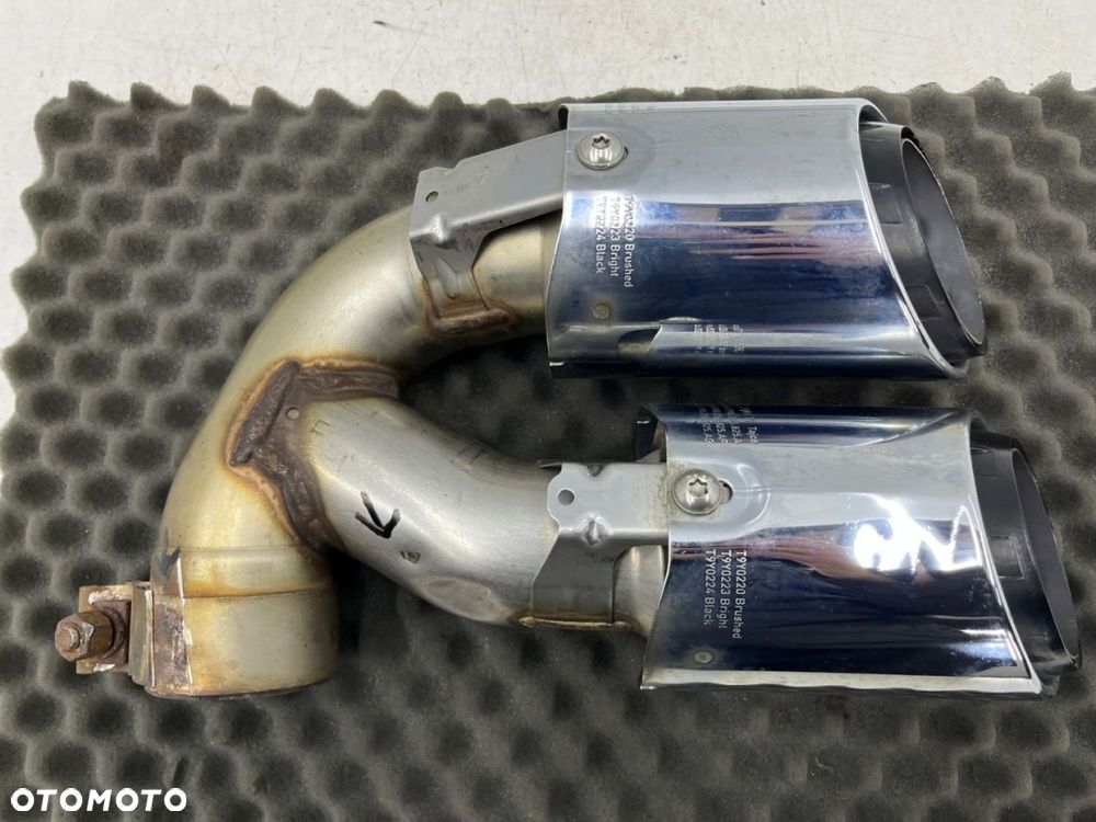 Wydech Porsche Cayenne III 9y 17r.- LEWA tylna podwójna końcówka tłumika nasadka CHROMOWANA - 6