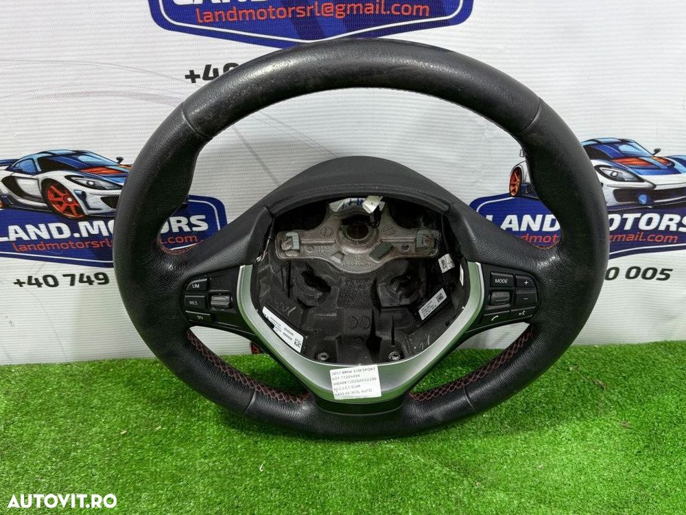 Volan piele 2017 bmw 318i sport seria 3 lci f30 1.5 benzina cod oem 62560150d 32302230186 2015-2019 - 3