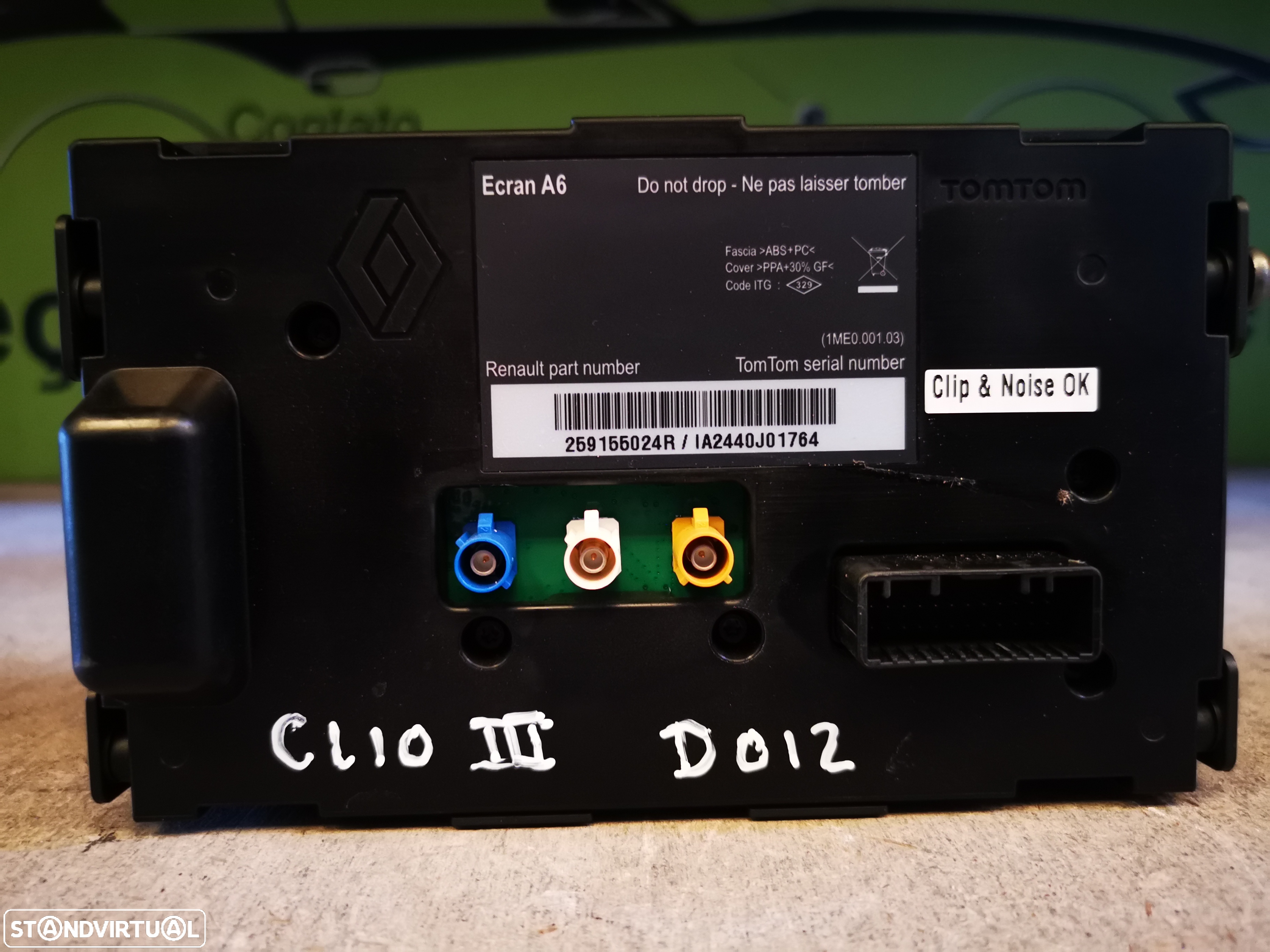 RENAULT CLIO III / 3 ECRÃ DISPLAY GPS - D012 - 3