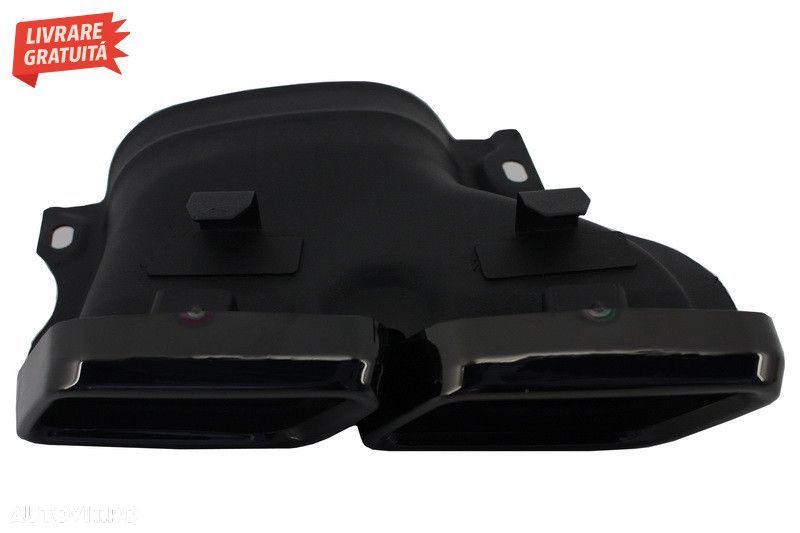 Difuzor Bara Spate cu Ornamente tobe Negre Mercedes C-Class W205 S205 - 7