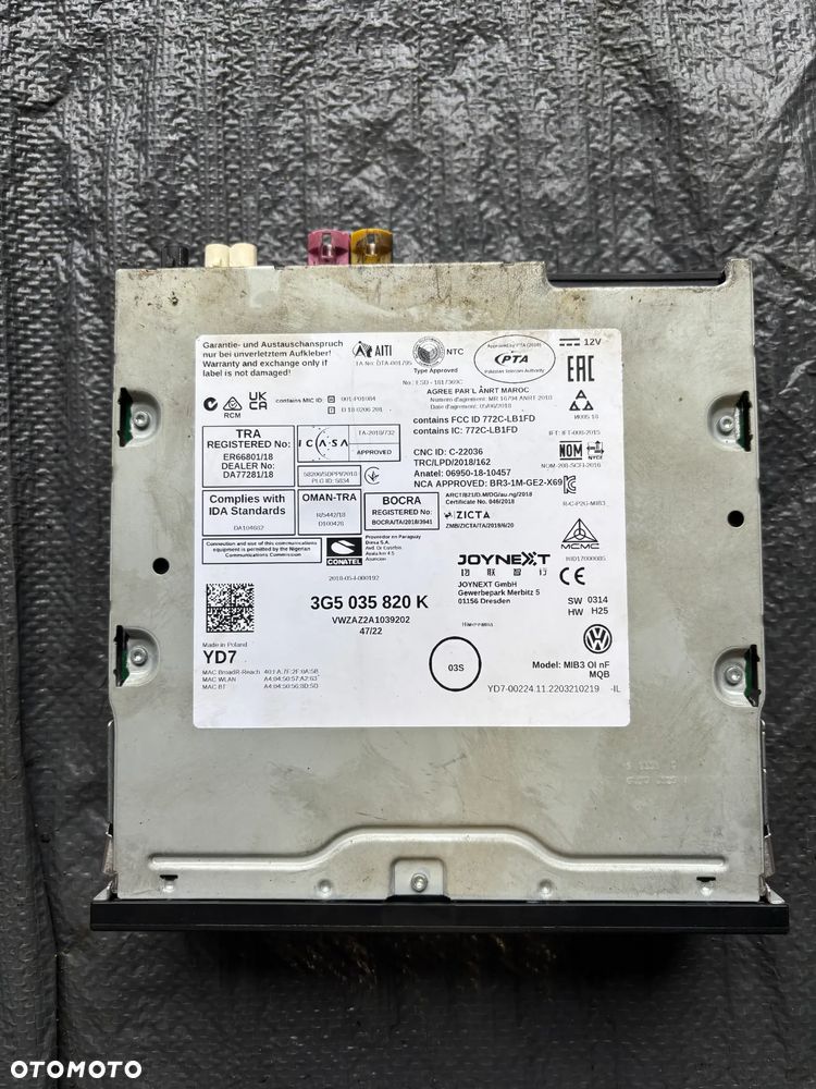 VW Volkswagen Tiguan II Czytnik nawigacji navi radio multimedia 3G5035820K - 3