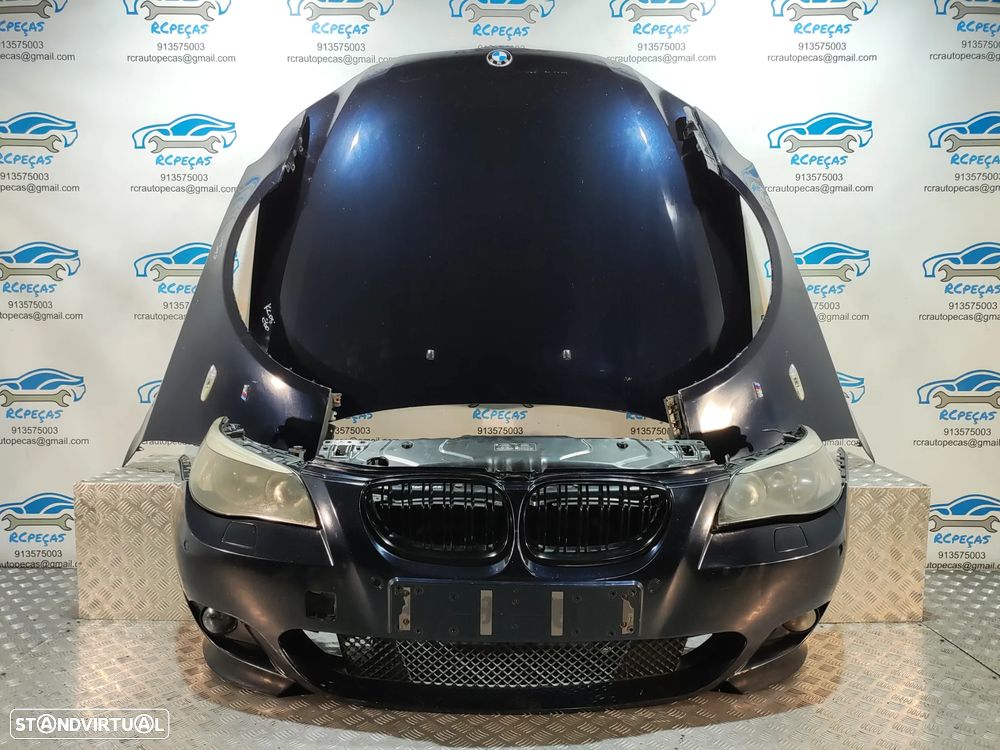 - FRENTE COMPLETA BMW SERIE 5 E60 SEDAN PACK M E61 TOURING PACK M CAPOT PARACHOQUES SENSORES GUARDA-LAMAS OTICAS RADIADOR VENTILADOR FRENTE FIBRA REFORÇO - 1