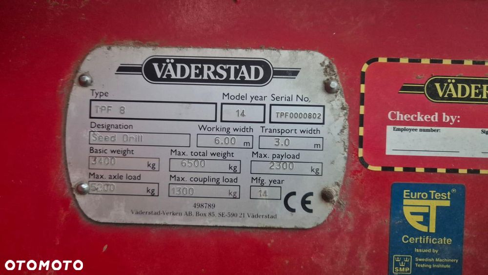 Inny Vaderstad Tempo F 8 - 7