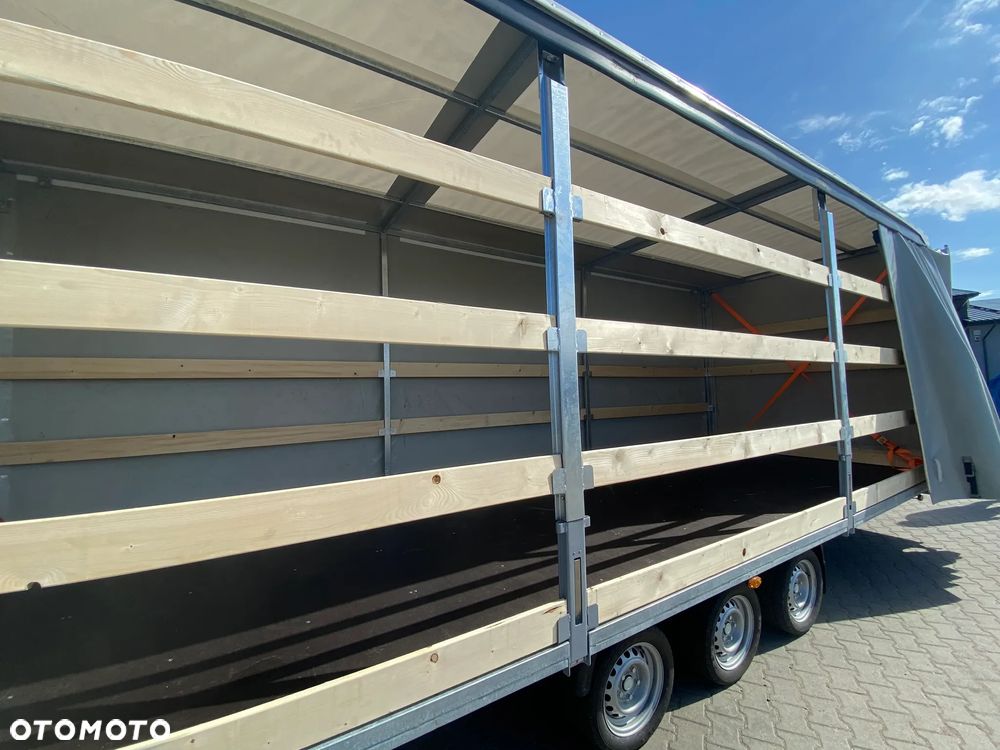 Niewiadów Dostawa przyczepa ATLAS FIRANKA z 700x230x220cm DMC 3,5t stelaż i plandeka AMORTYZATORY OSI, KOŁO ZAPASOWE - 13