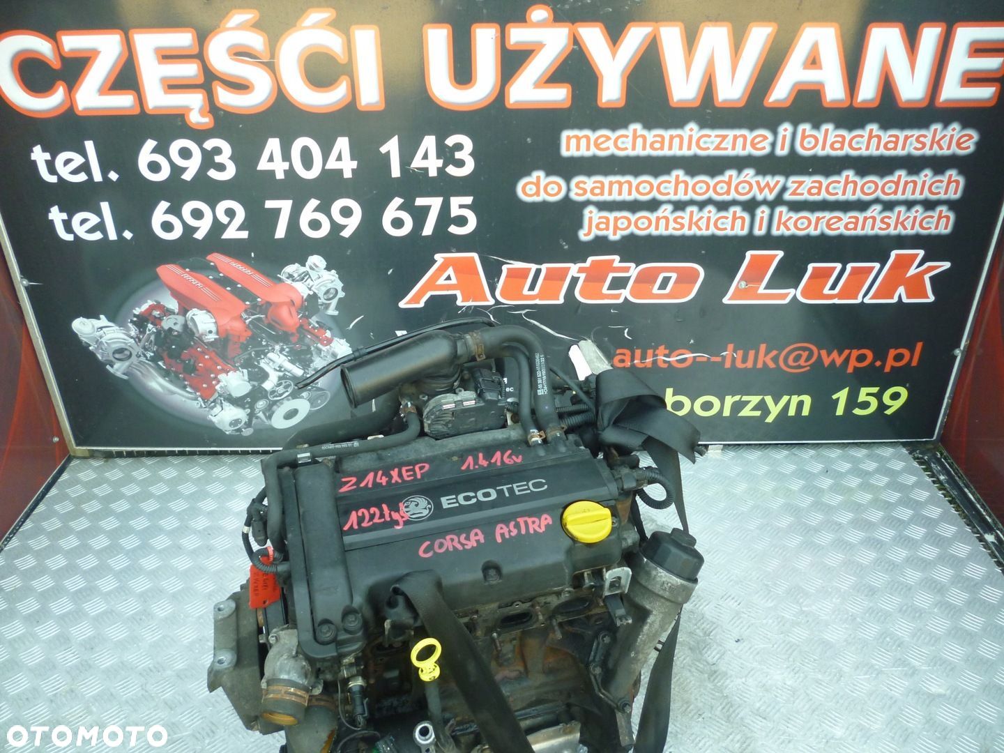SILNIK OPEL CORSA ASTRA 1.4 16V Z14XEP 122 TYS - 1