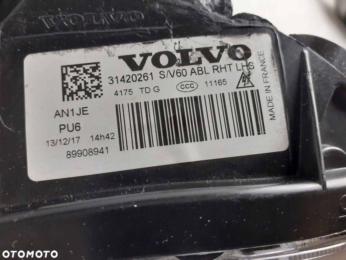 Lampa lewa Volvo S60 V60 bi-xenon skr. 2013-18 r. - 10