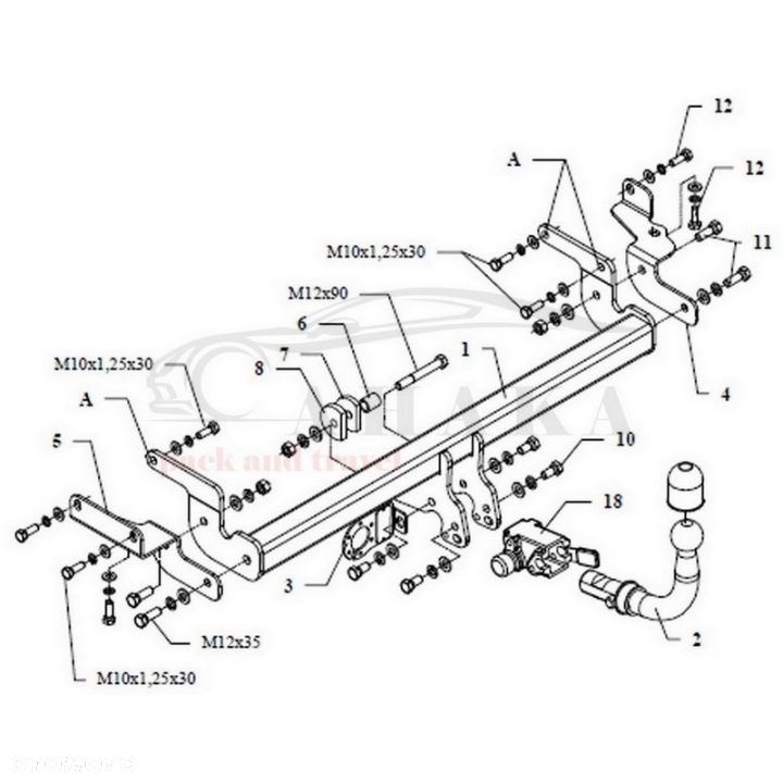 Hak Holowniczy Automat Do Mitsubishi Lancer Sedan 2003-2008 - 3