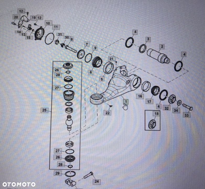 JOHN DEERE R561520/R561521 /górne ramie sterujące/8345R 8245 R 8270R 8295R 8320R 8335 R - 1