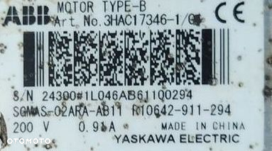 SILNIK SERVO MOTOR TYPE B YASKAWA 3HAC17346-1/00 /01 - 5