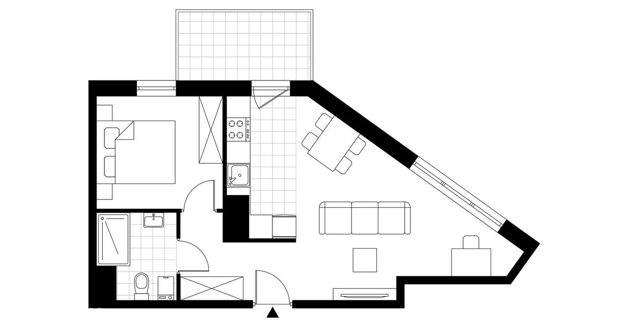 1-pokojowe mieszkanie 43m2 + balkon Bez Prowizji - Pełny obrazek: 4/12
