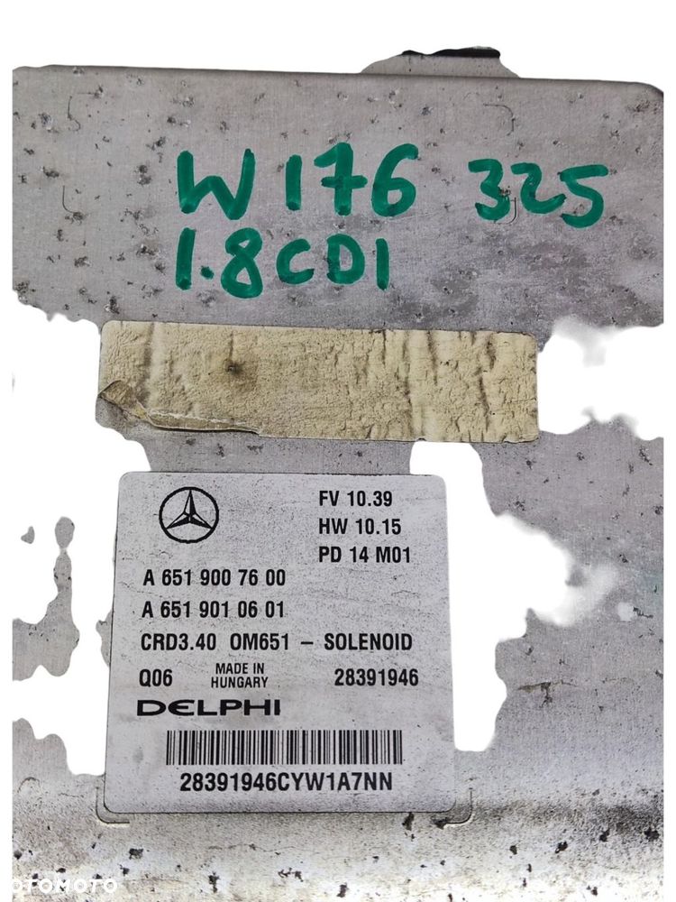 MERCEDES A KLASA W176 KOMPUTER SILNIKA A6519007600 - 5