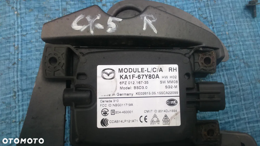 Mazda CX-5 Cx5 KE Radar Asystent Mocowanie Radaru KR2367Z41 KA1F-67Y90A Lewy - 6
