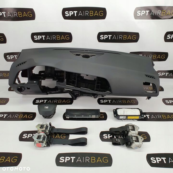 SEAT ATECA DESKA ROZDZIELCZA KONSOLA KOKPIT PULPIT PODUSZKI AIRBAG AIR BAG PASY KIT SET - 1