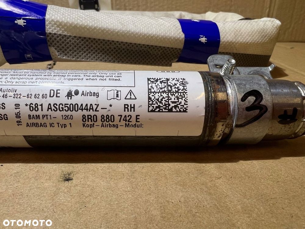 AUDI Q5 8R KURTYNA POWIETRZNA PRAWA AIRBAG 8R0880742E - 5