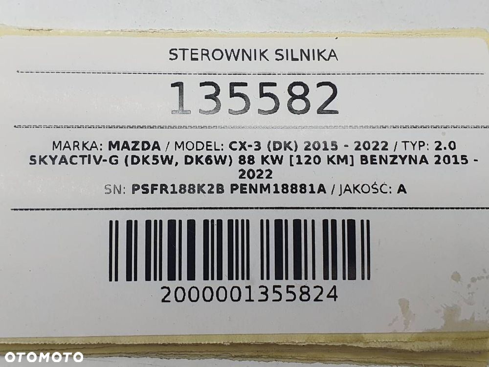 KOMPUTER STEROWNIK SILNIKA MAZDA CX-3 DK PENM18881A - 5